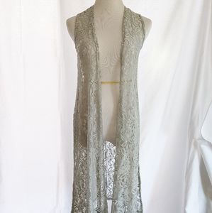 Long lace vest
